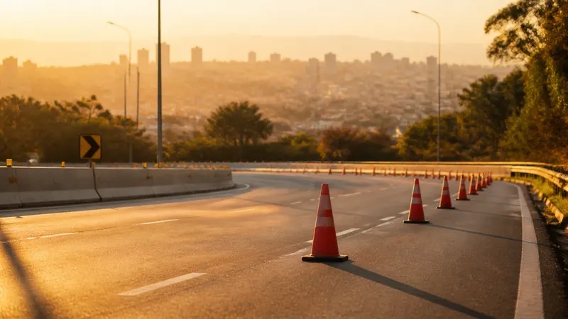 Acidente com carro e carretas interdita faixa do Anel Rodoviário em BH