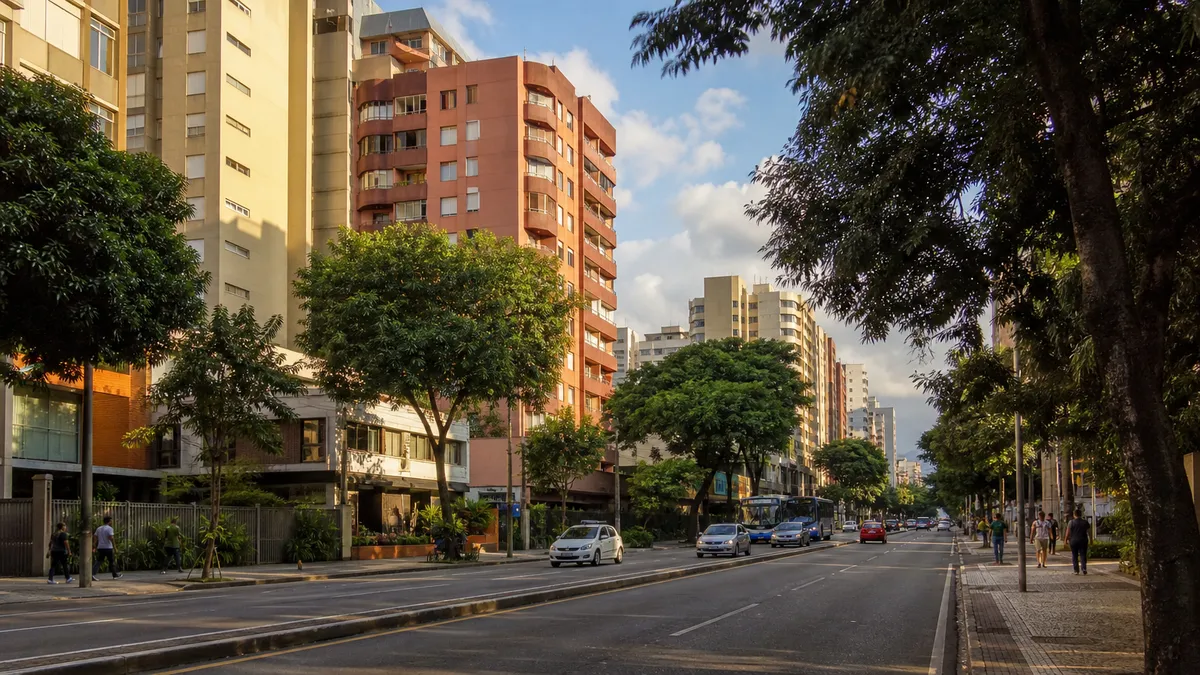 Imagem ilustrativa de uma rua de Funcionários, Belo Horizonte