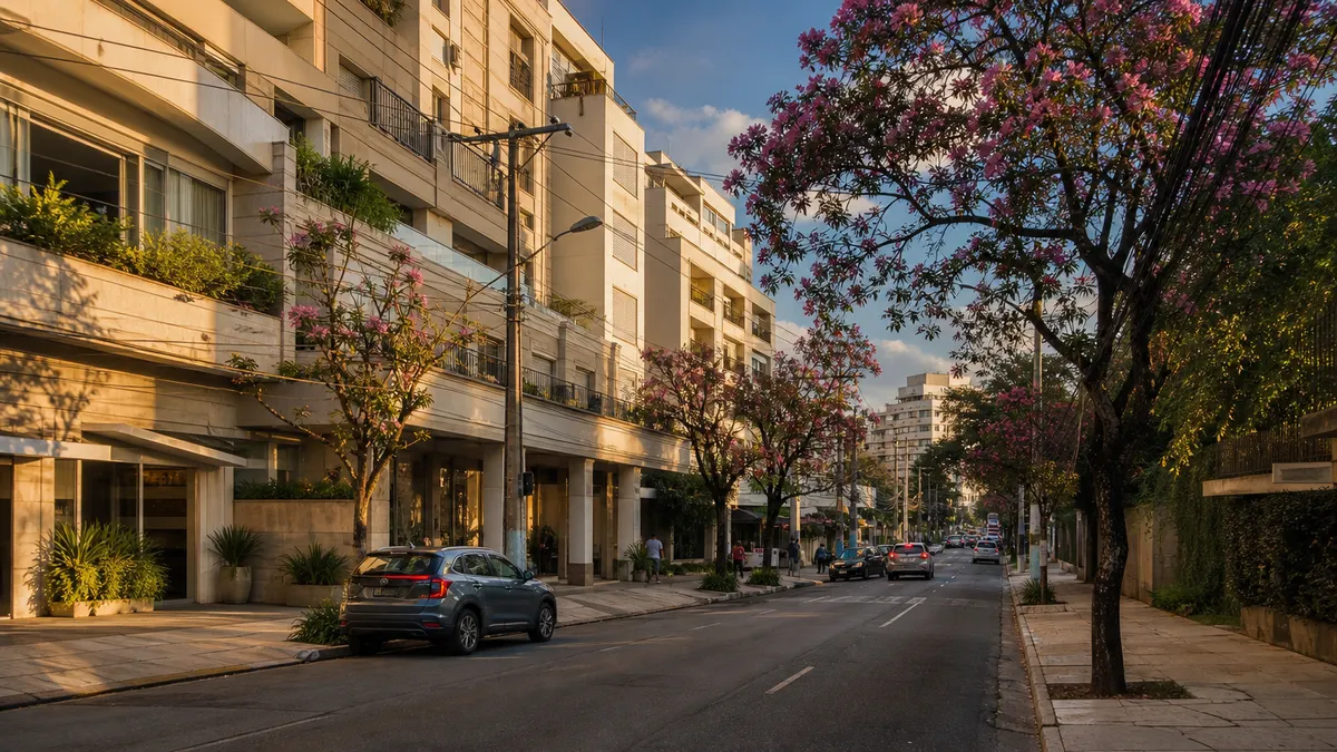 Imagem ilustrativa de uma rua de Jardim América, Belo Horizonte