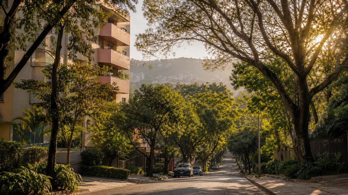 Imagem ilustrativa de uma rua de Paquetá, Belo Horizonte