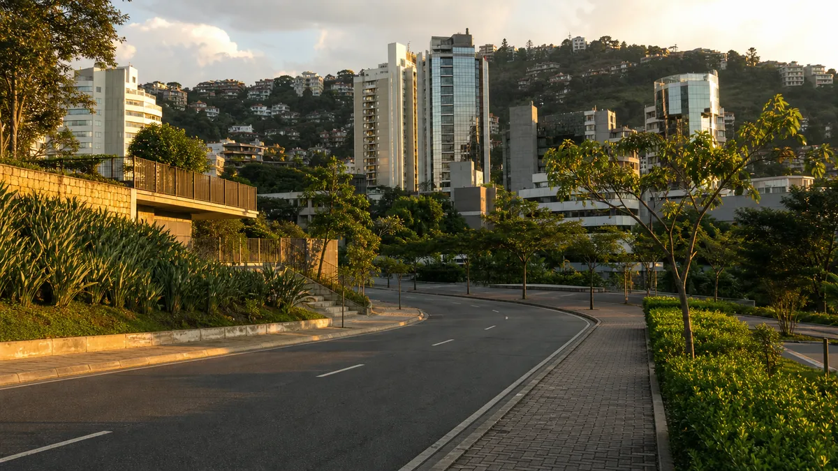 Imagem ilustrativa de uma rua de Santa Lúcia, Belo Horizonte