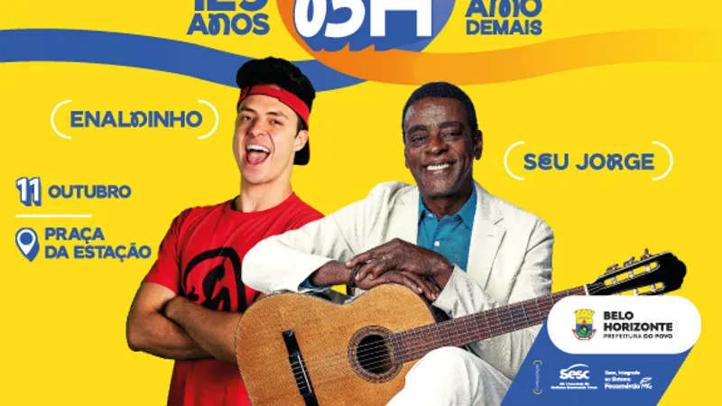 BH 129 anos: shows na Praça da Estação terão hidratação, Catraca Livre e desvios