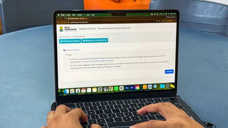Cadastro escolar 2027 da rede municipal de BH começa nesta terça (20)