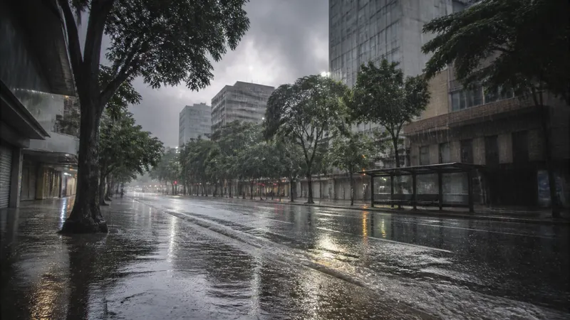 Chuva extremamente forte atinge BH na tarde desta quinta-feira (22)
