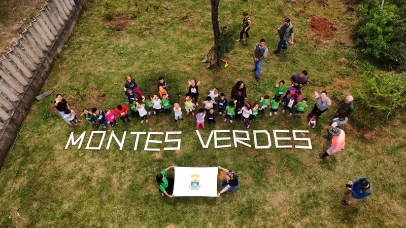 Montes Verdes e Escola Verde plantam araucárias em ação com Emei no Engenho Nogueira