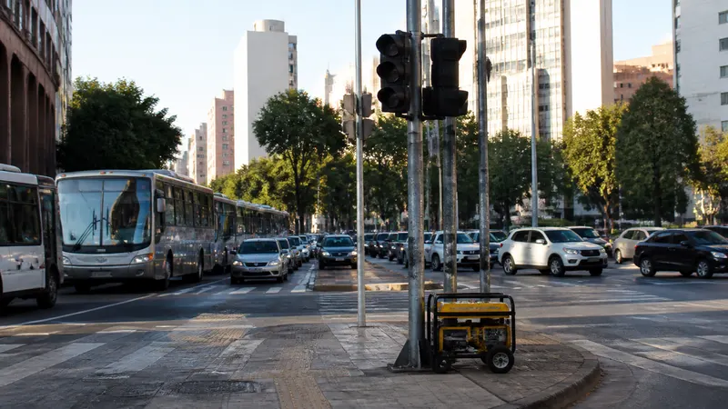 Pane em semáforos na Praça Sete deixa trânsito congestionado no Centro de BH